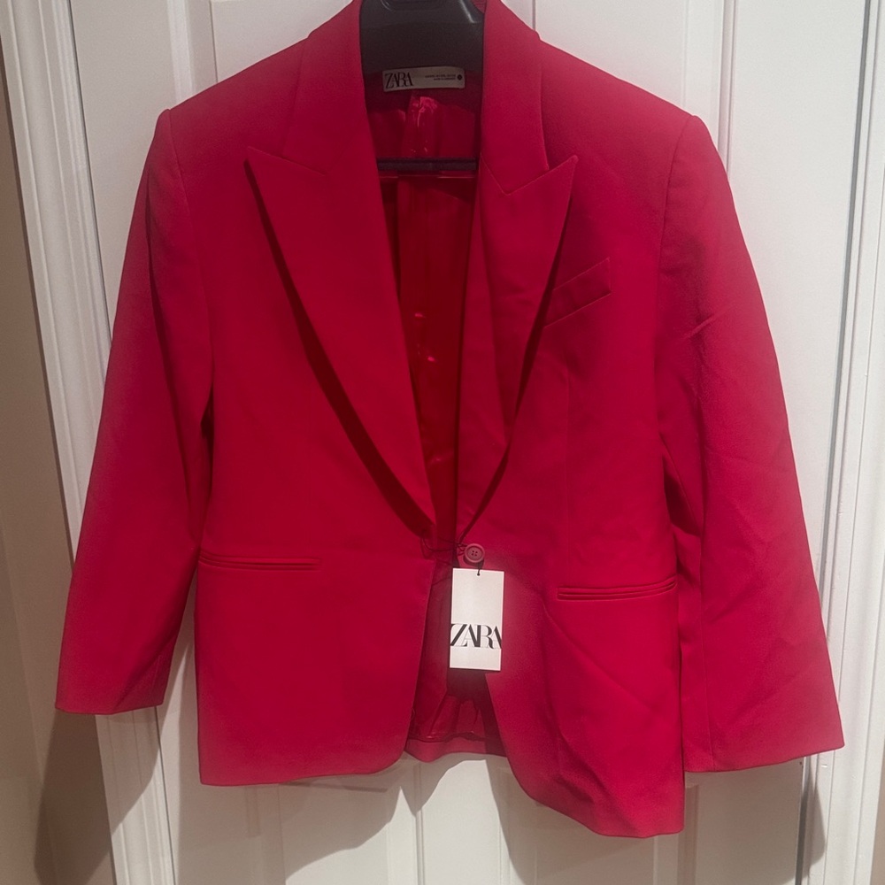 Zara Vibrant Red Jacket Brand New XXL